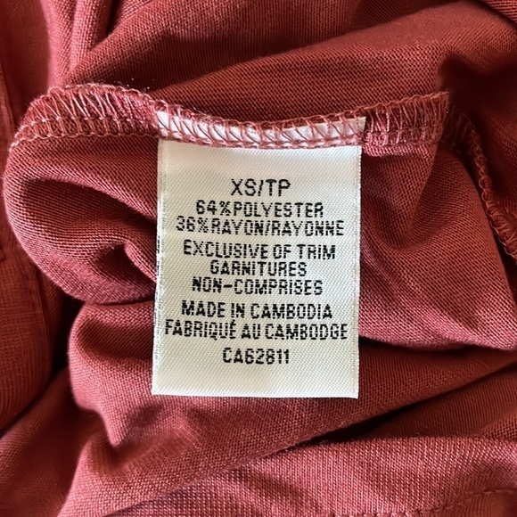 Kismet Vale Spice Button front Crochet Yoke Trim Sleeveless Top Extra Small - Picture 10 of 11